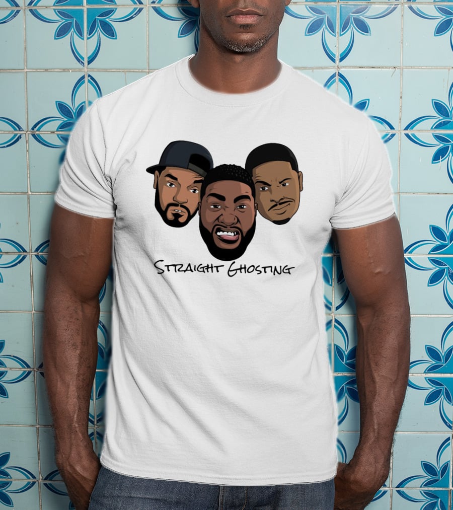 Straight Ghosting Ghost Brothers Faces T-Shirt