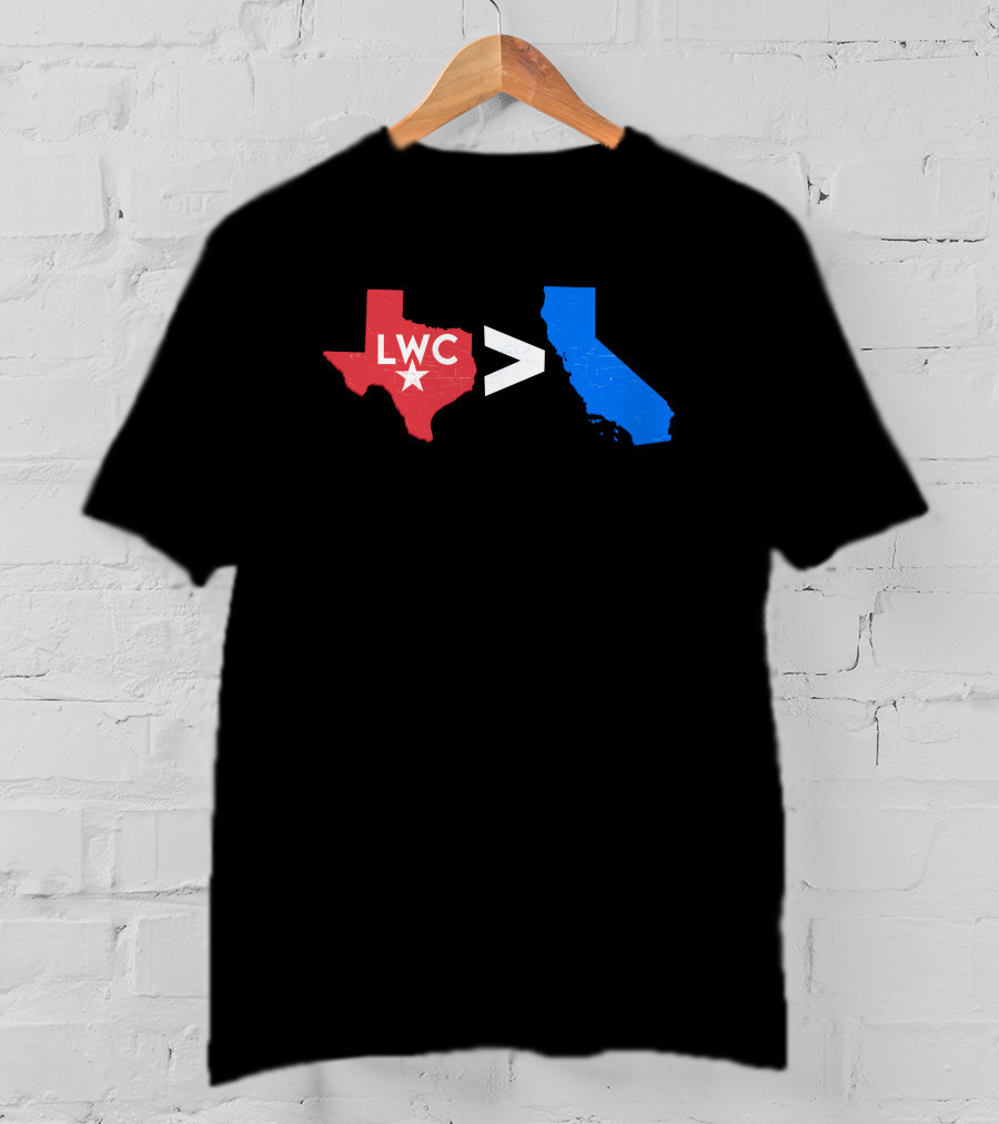 LWC Texas Greater Than California Crowder Shop T-Shirt