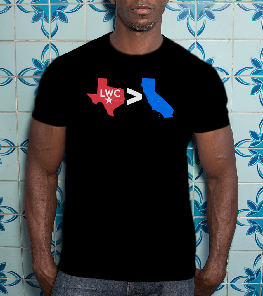 LWC Texas Greater Than California Crowder Shop T-Shirt
