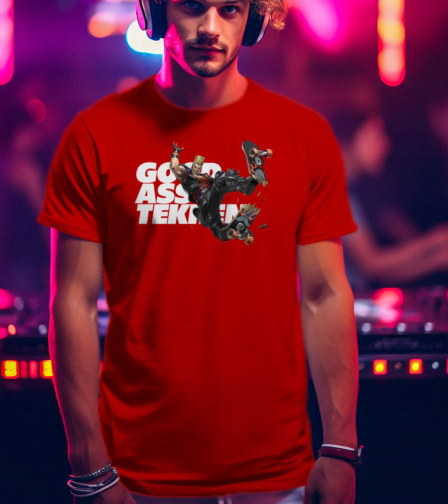 Thea Trinidad Good Ass Tekken Paul Phoenix Skateboarding T-Shirt
