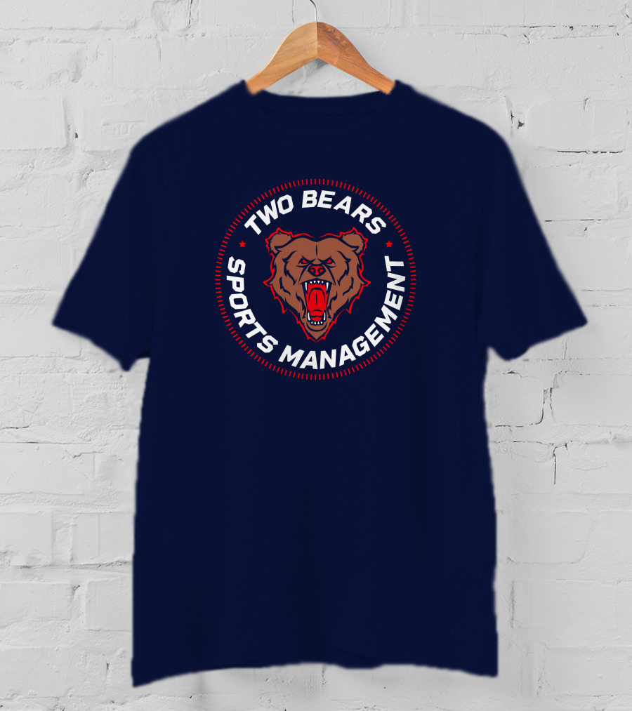Two Bears Sports Management YMH Merch Fierce Bear Emblem T-Shirt