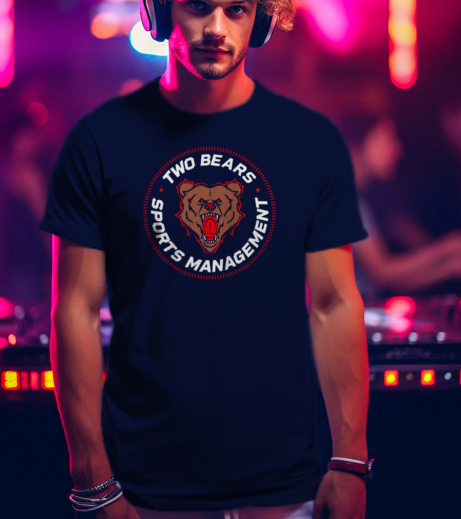 Two Bears Sports Management YMH Merch Fierce Bear Emblem T-Shirt