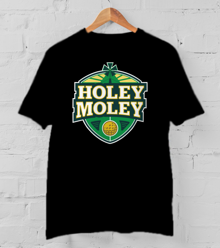 Holey Moley Golf Shield Emblem T-Shirt