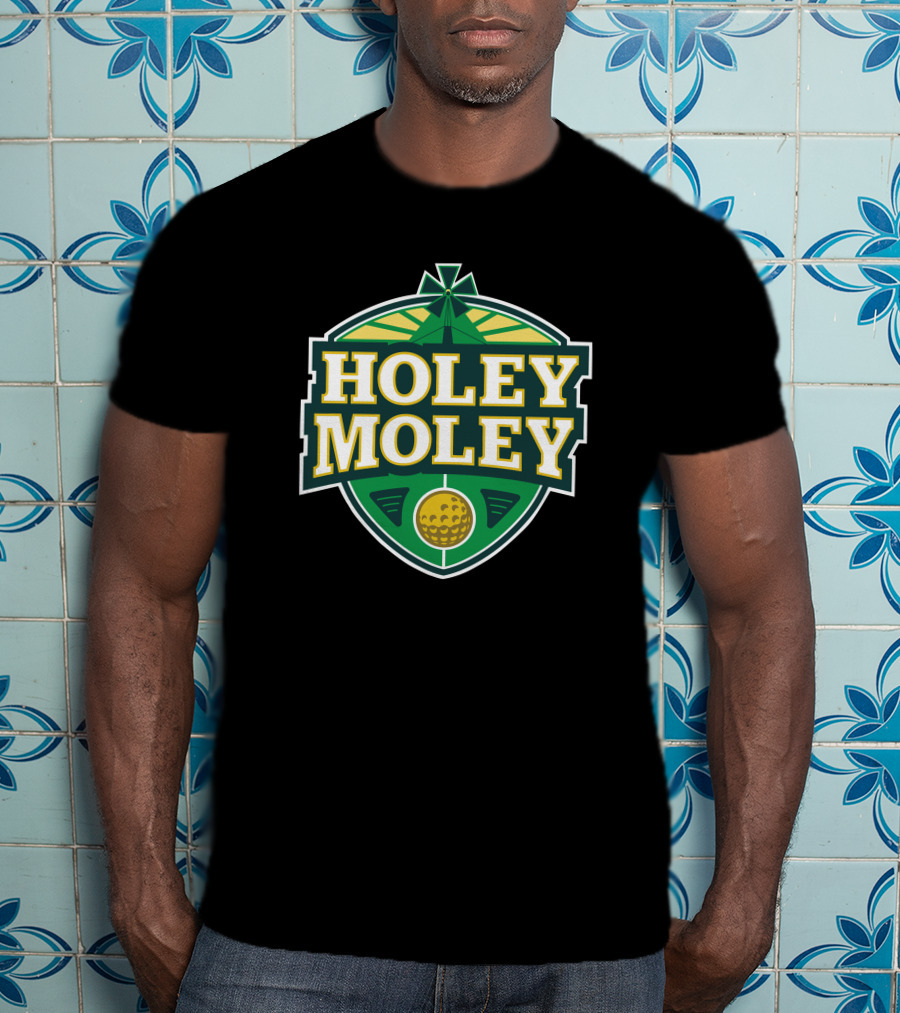 Holey Moley Golf Shield Emblem T-Shirt