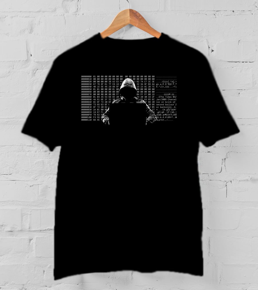 Shadowy Super Coders Binary Code Hoodie Hacker T-Shirt