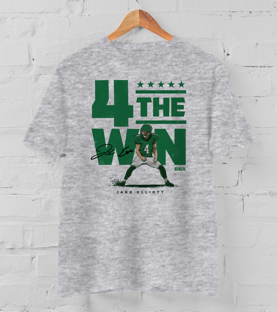 Jake Elliott 4 The Win NFLPA Football Player Nick Sirianni T-Shirt