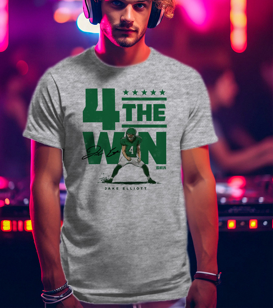 Jake Elliott 4 The Win NFLPA Football Player Nick Sirianni T-Shirt