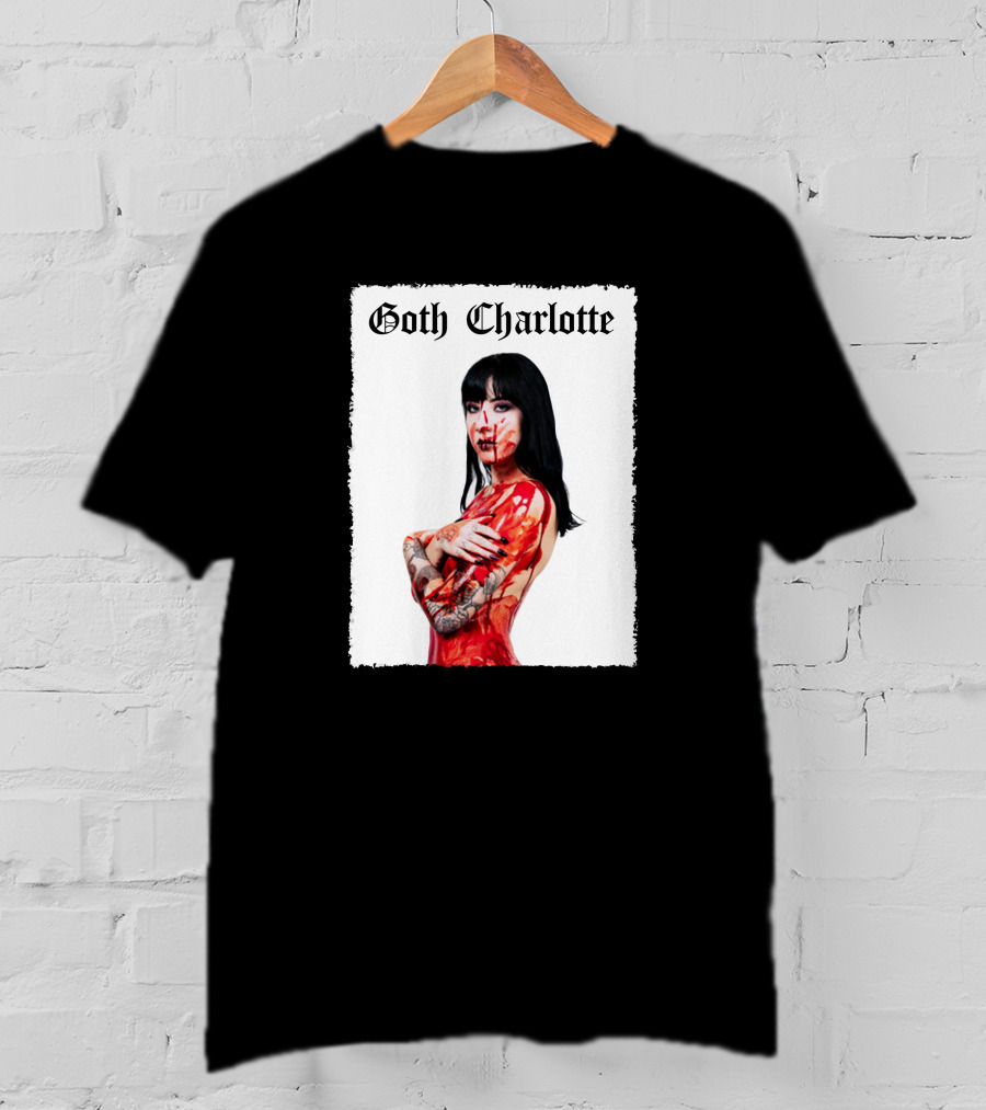 Goth Charlotte Blood Tattoo Art Dark T-Shirt