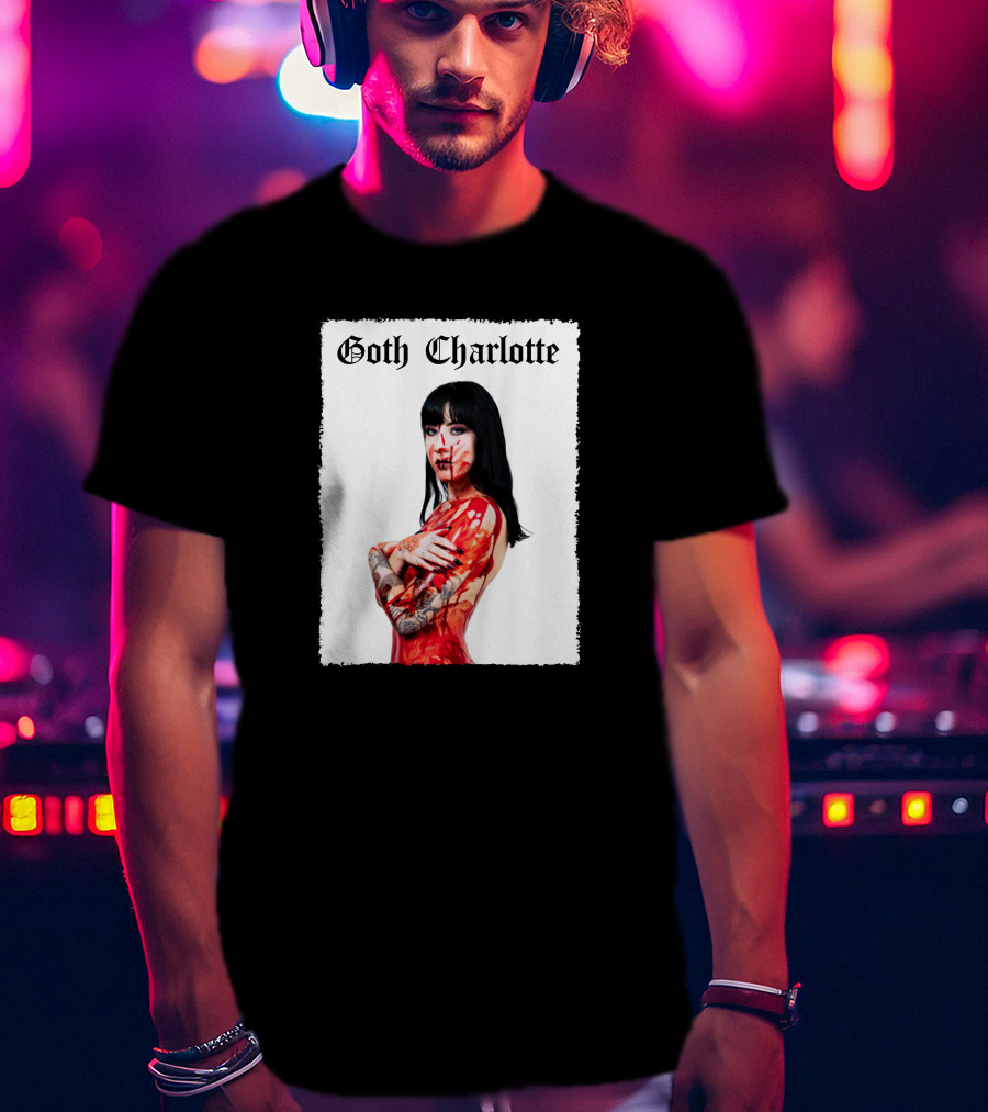 Goth Charlotte Blood Tattoo Art Dark T-Shirt