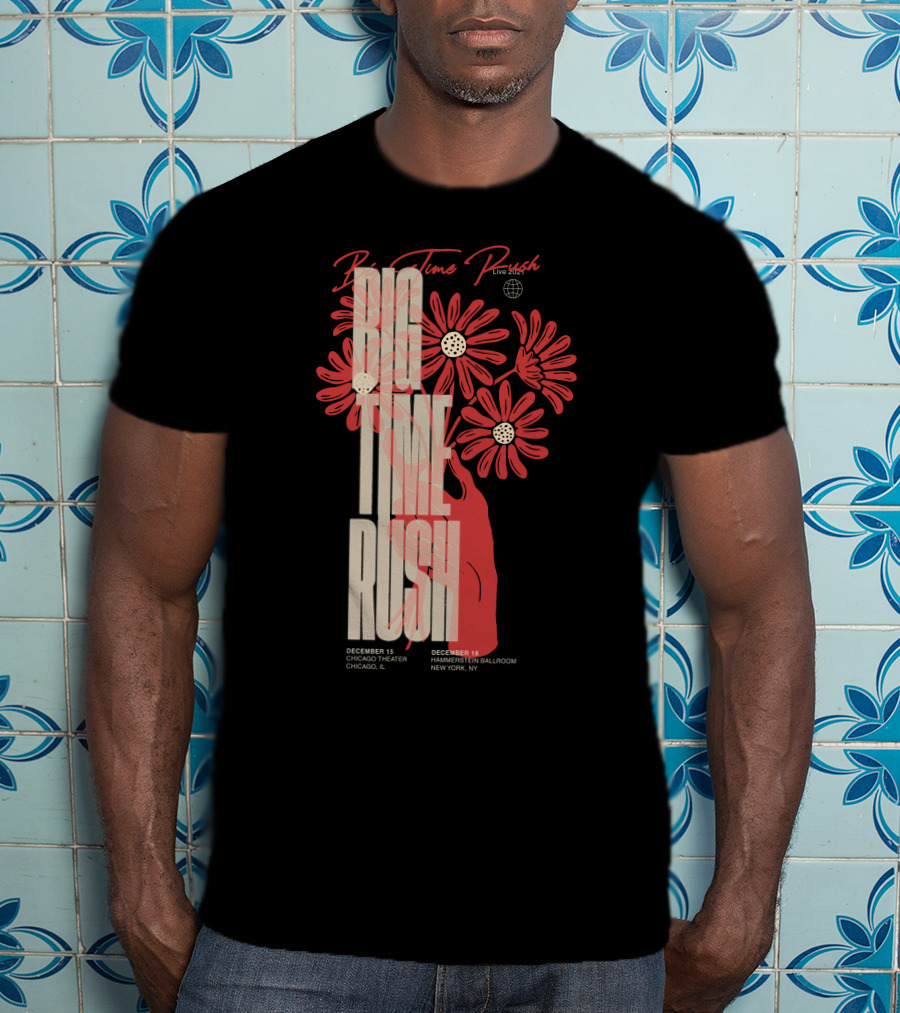 Big Time Rush Live Daisy Chicago Theater New York Hammerstein Ballroom December T-Shirt