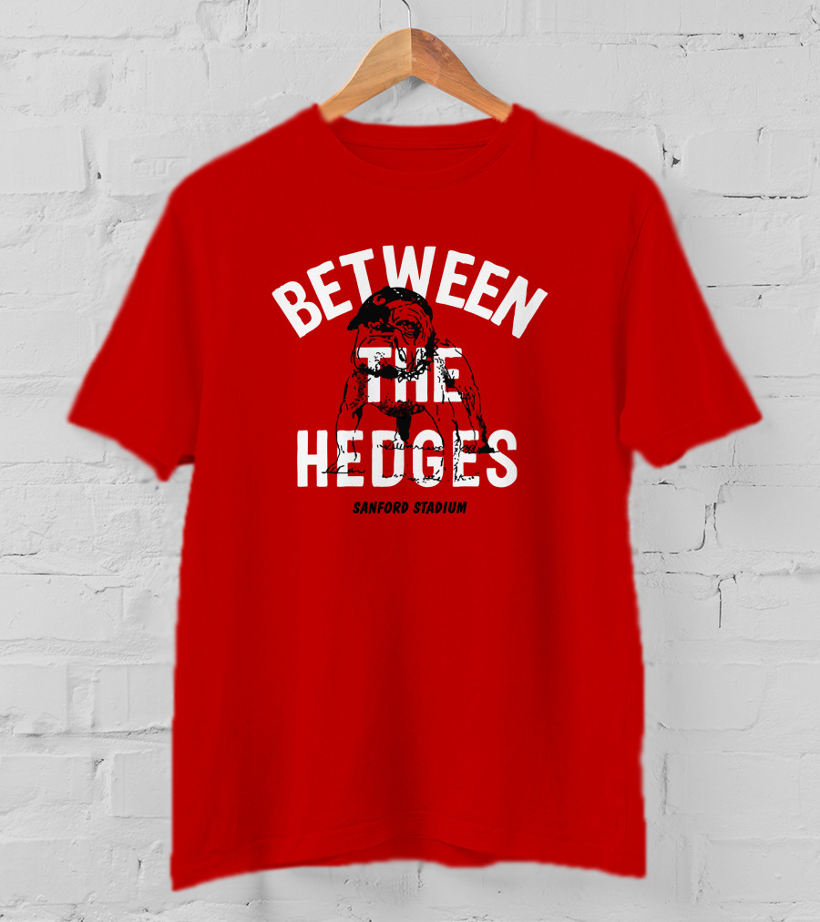 Between The Hedges Sanford Stadium Bulldog T-Shirt