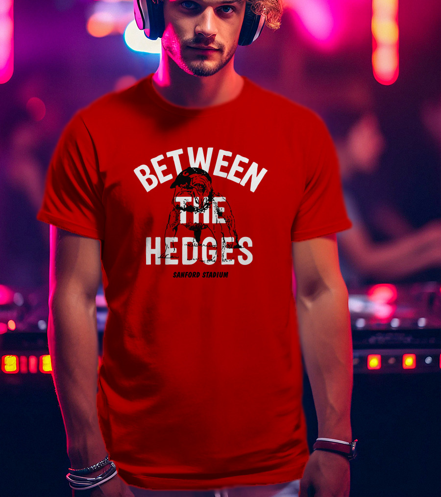 Between The Hedges Sanford Stadium Bulldog T-Shirt