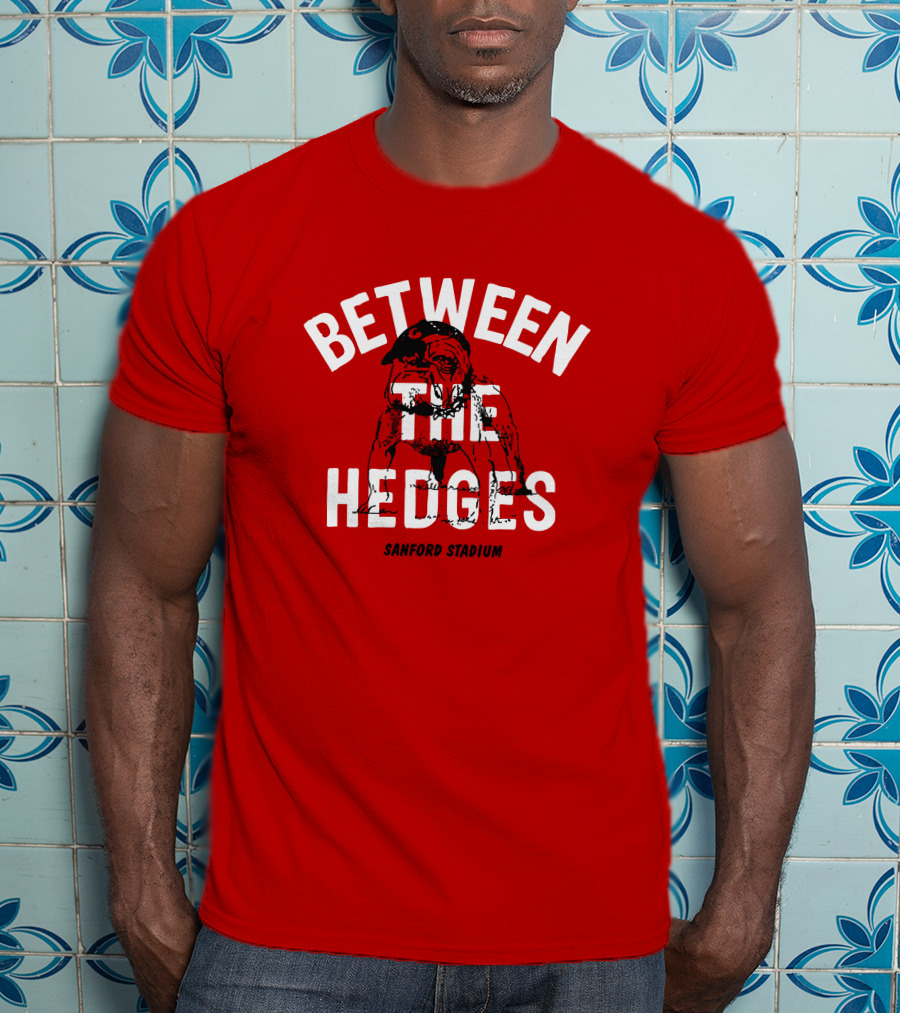 Between The Hedges Sanford Stadium Bulldog T-Shirt