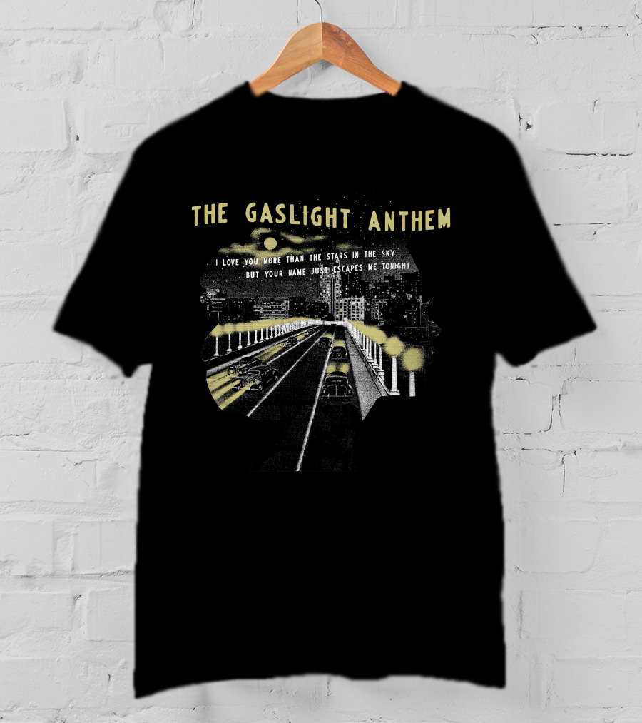 The Gaslight Anthem 1930 Stars In The Sky Bridge Skyline T-Shirt