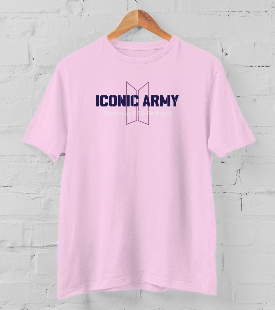 Iconic Army Stanning BTS Podcast T-Shirt