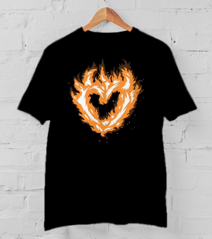 Sapnap 4 Million Flame Heart Fiery T-Shirt
