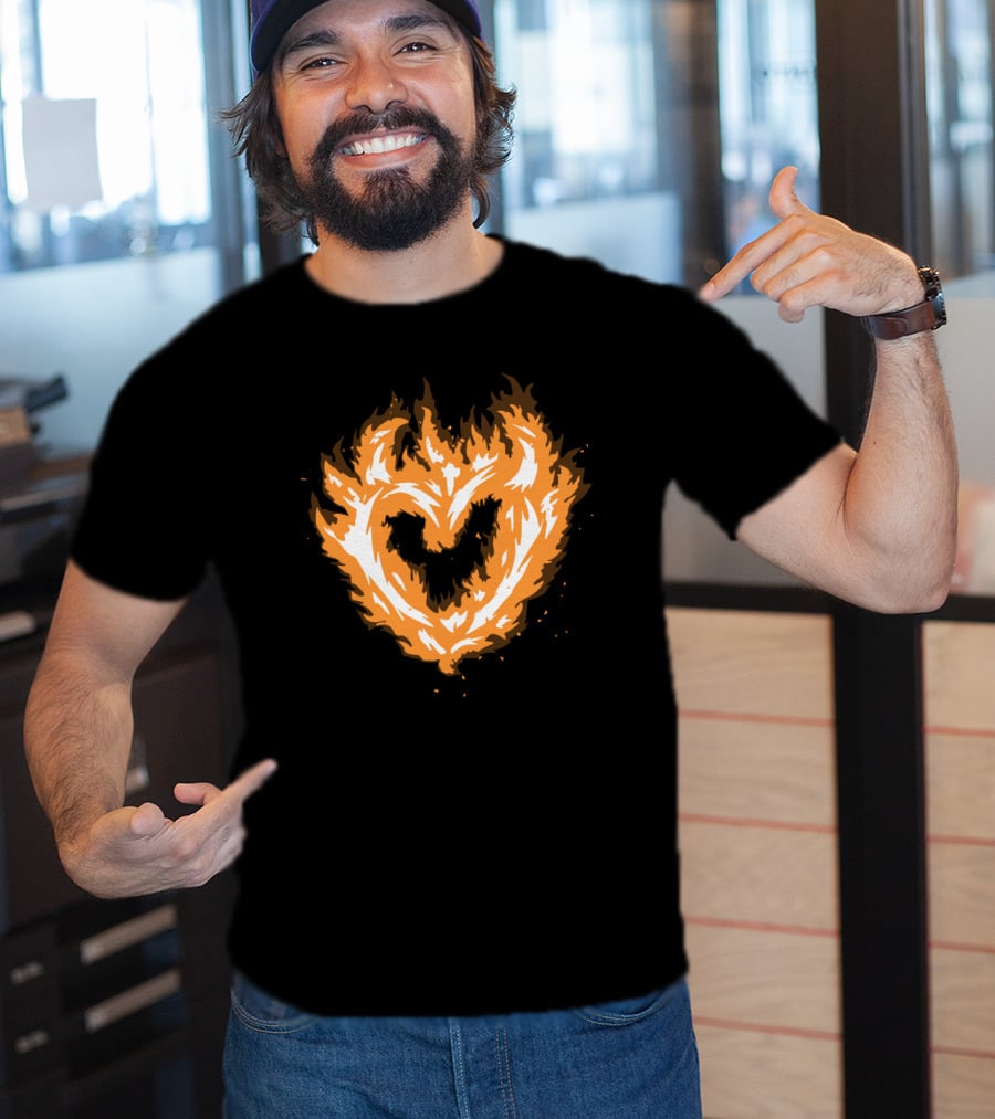 Sapnap 4 Million Flame Heart Fiery T-Shirt