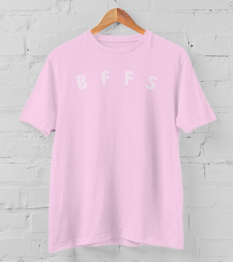 BFFs Puff Print Pink T-Shirt