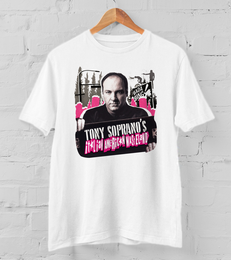 Tony Soprano's Italian American Wasteland Bada Bing Skateboarding Scene T-Shirt