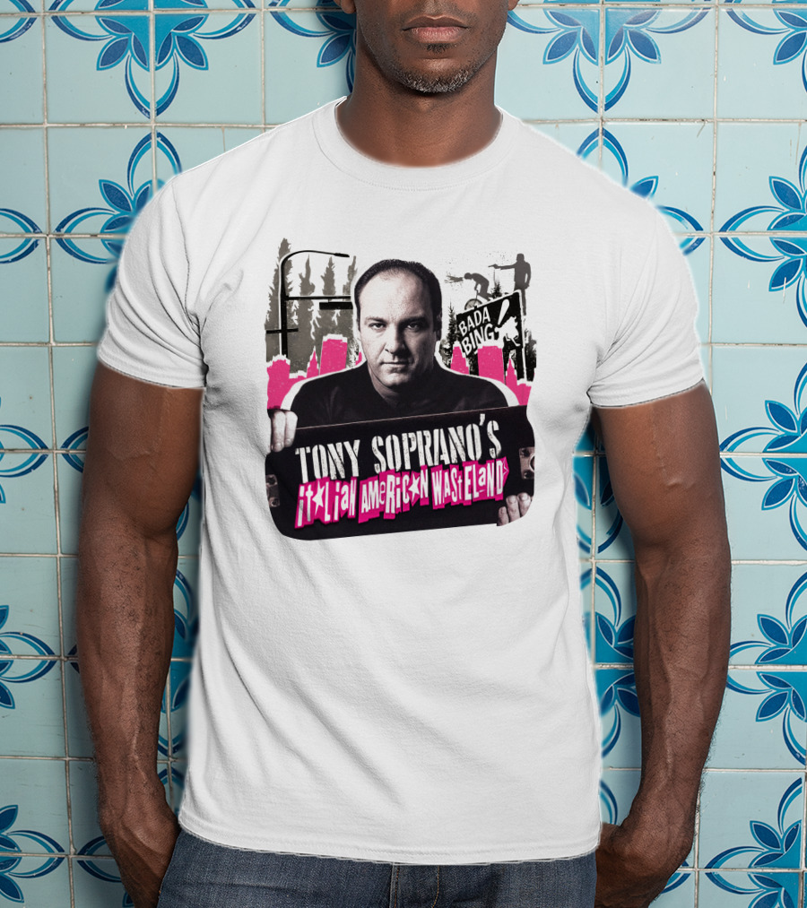 Tony Soprano's Italian American Wasteland Bada Bing Skateboarding Scene T-Shirt