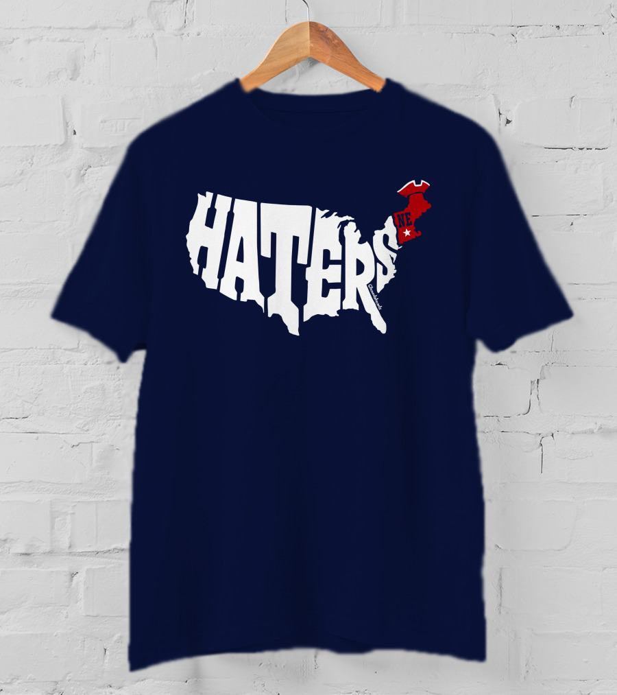 Haters New England Patriots Map T-Shirt