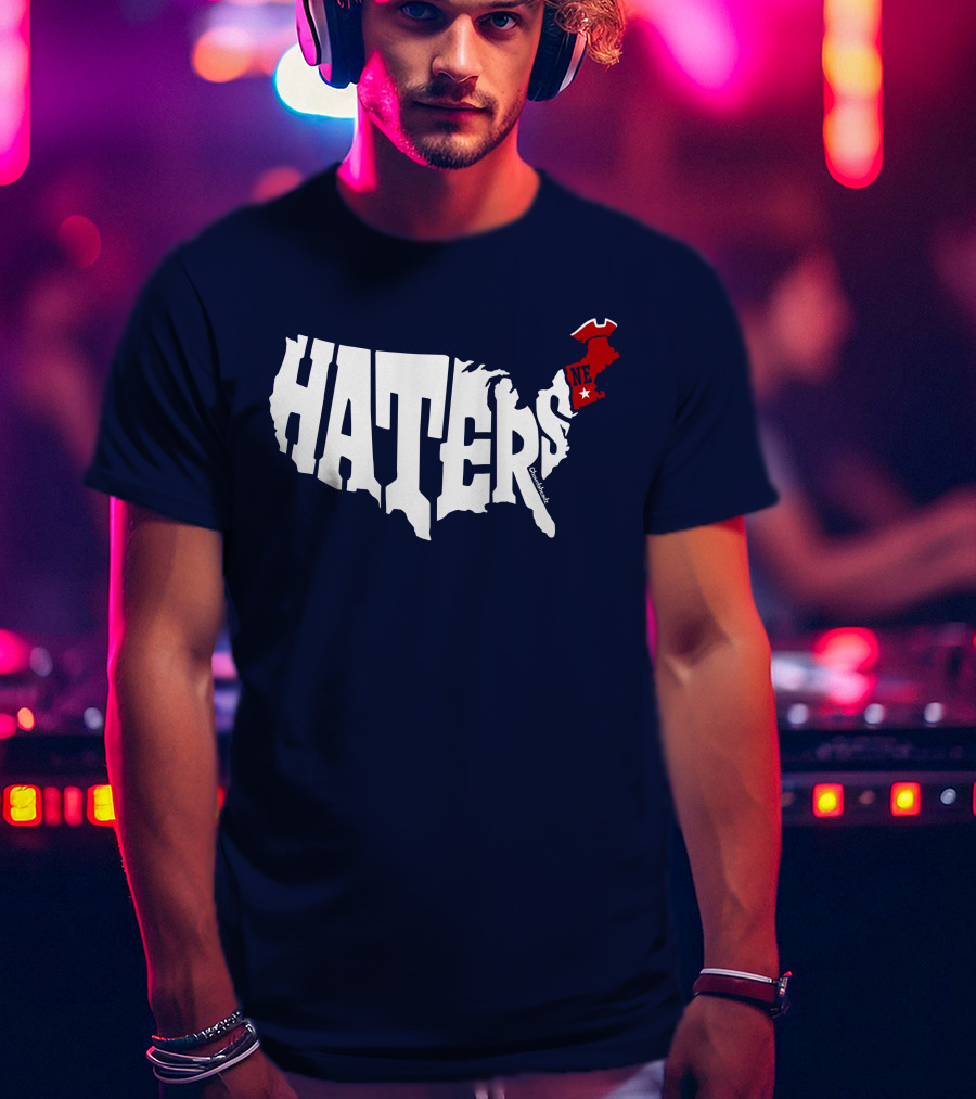 Haters New England Patriots Map T-Shirt