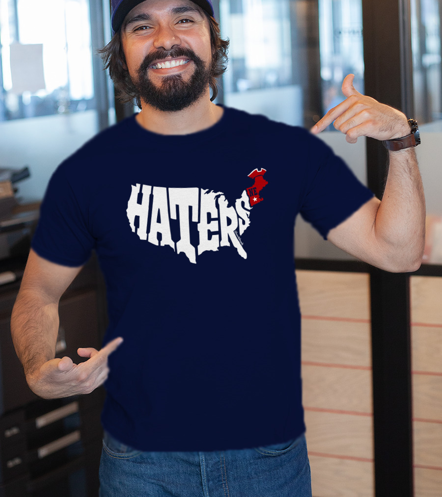 Haters New England Patriots Map T-Shirt