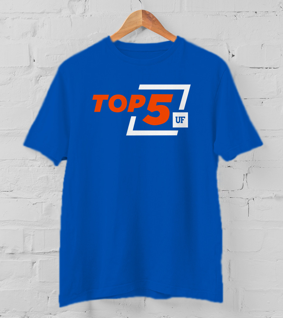 Top 5 UF University Florida Gators Elite Ranking Achievement T-Shirt