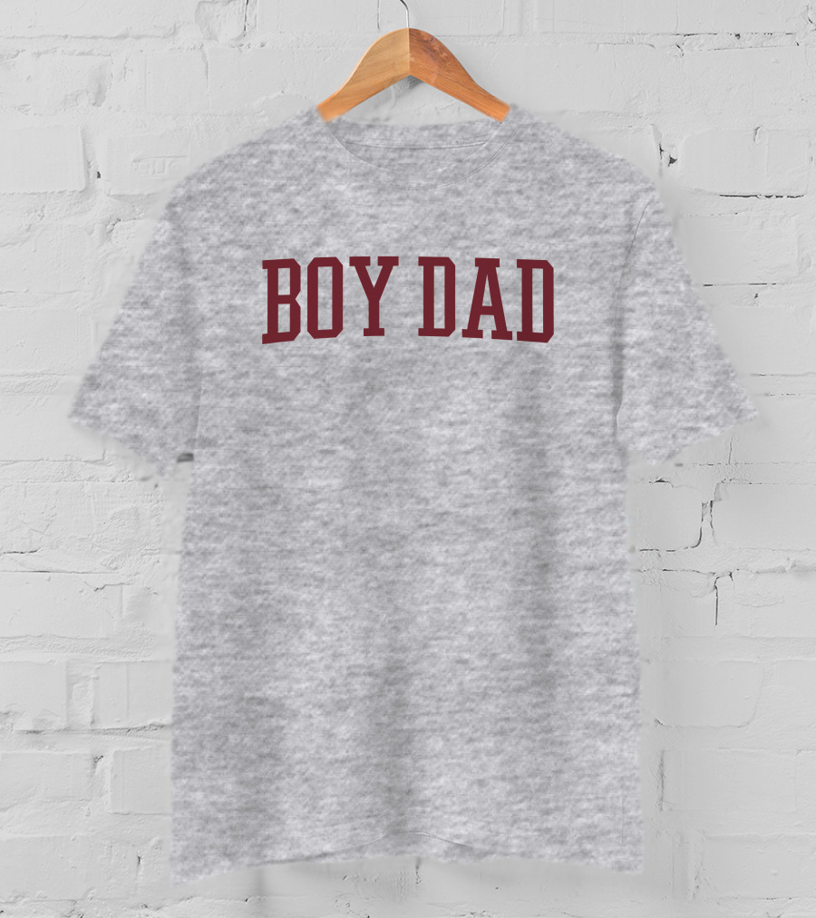 Boy Dad Red Text T-Shirt