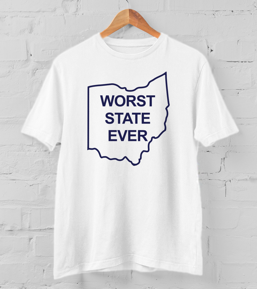 Worst State Ever Ohio Outline T-Shirt