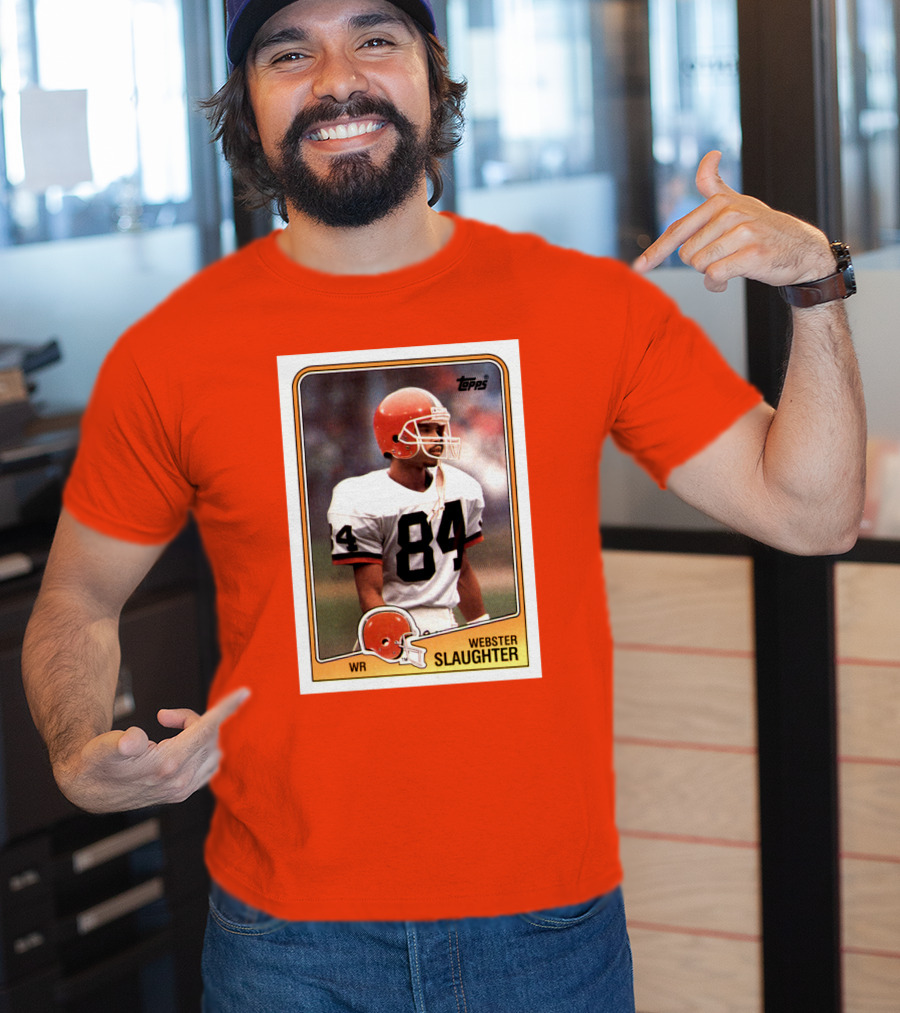 Webster Slaughter WR Cleveland Browns Topps Football Card T-Shirt