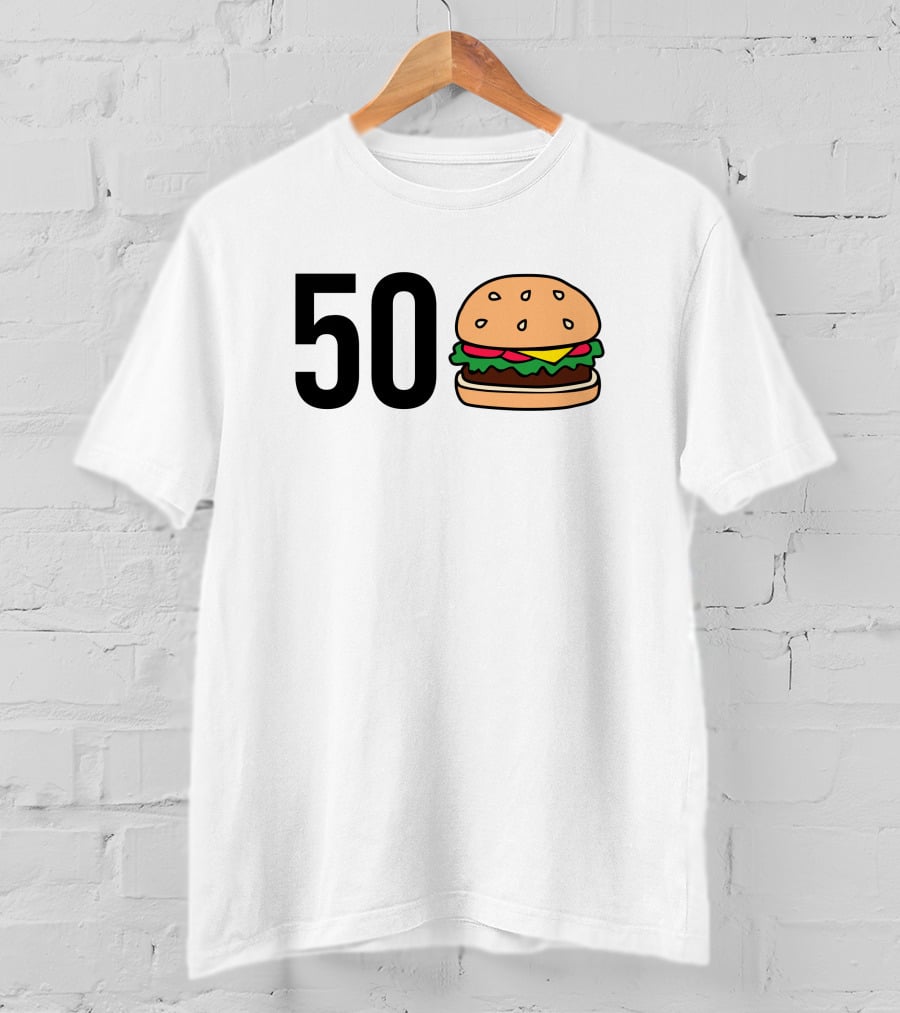 50 Burger Colton Korn 50 Hamburger Cheeseburger T-Shirt