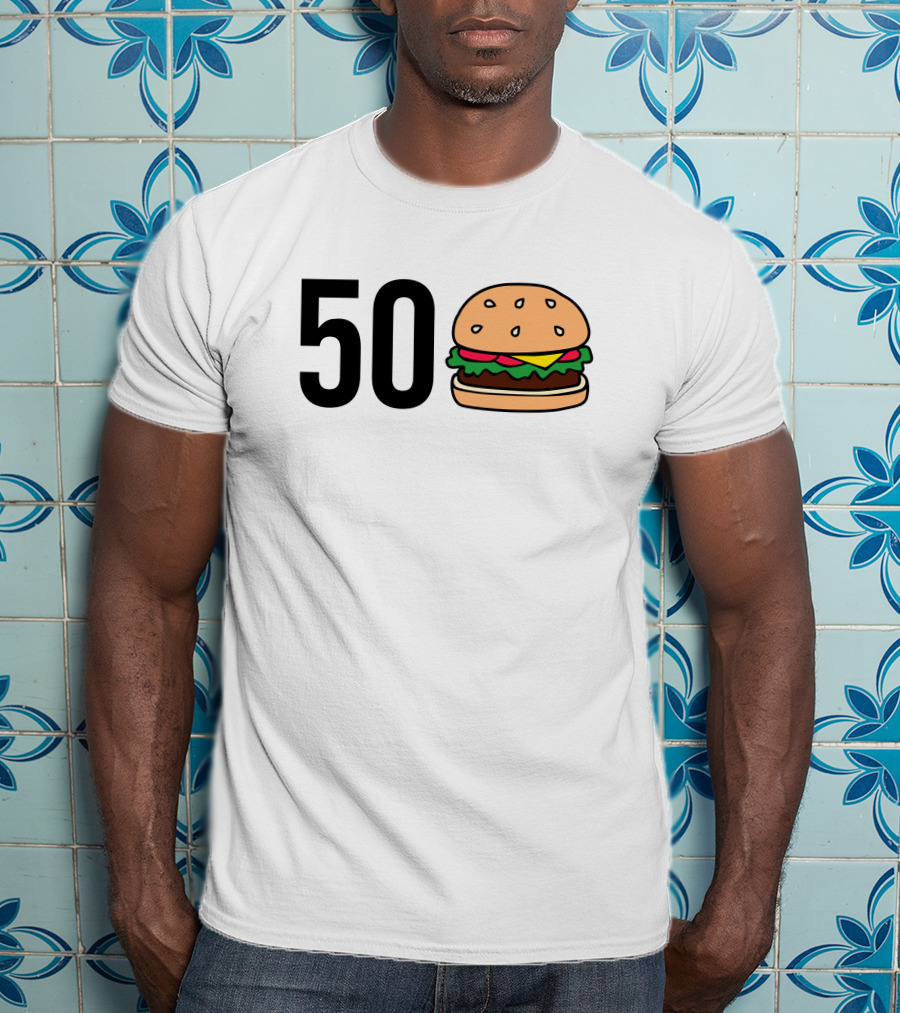 50 Burger Colton Korn 50 Hamburger Cheeseburger T-Shirt