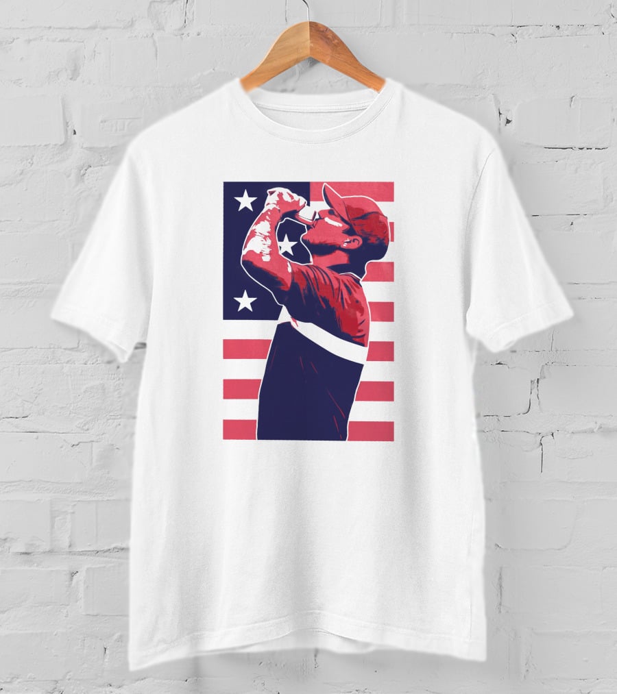 Brooks Koepka The Chug American Flag T-Shirt
