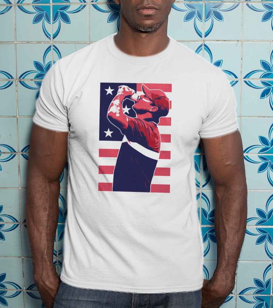 Brooks Koepka The Chug American Flag T-Shirt