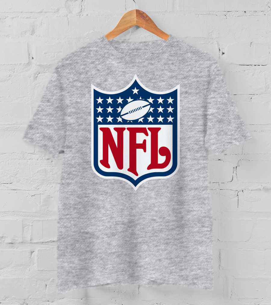 Annie Agar NFL Meeting Football Shield T-Shirt