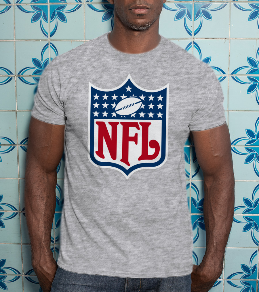 Annie Agar NFL Meeting Football Shield T-Shirt
