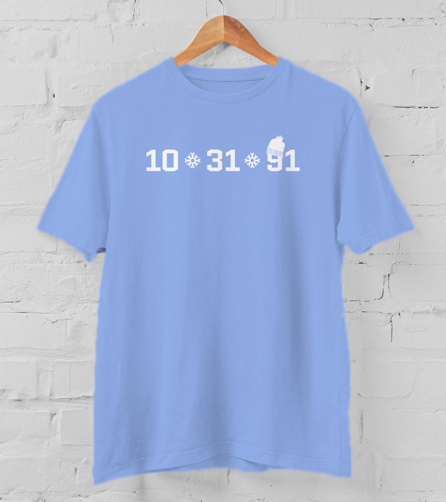 10 31 91 Snowflake Hat North Made Merch T-Shirt