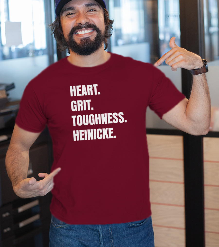 Heart Grit Toughness Heinicke Football Motivation T-Shirt
