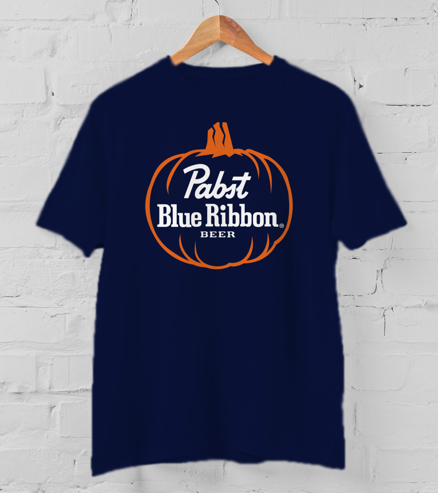 Pabst Blue Ribbon Beer Pumpkin Halloween T-Shirt