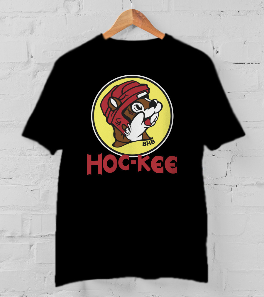 Bring Hockey Back BHB Hoc-Kee Beaver With Helmet T-Shirt