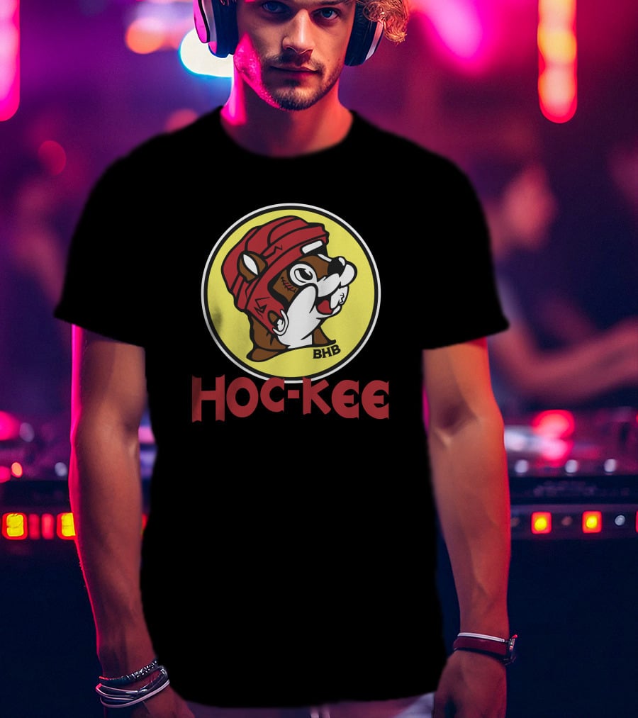 Bring Hockey Back BHB Hoc-Kee Beaver With Helmet T-Shirt