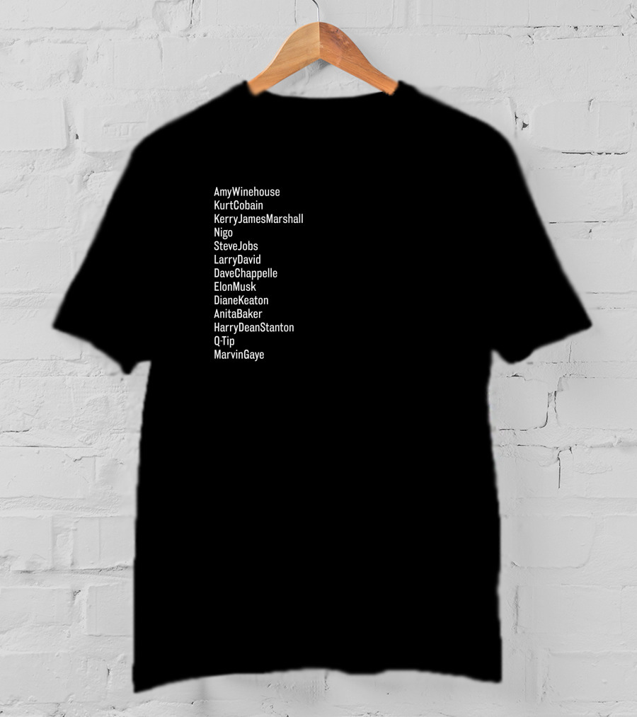 Seantenenbaum Merch AmyWinehouse KurtCobain Sad13 SteveJobs Q-Tip MarvinGaye ElonMusk DaveChappelle T-Shirt