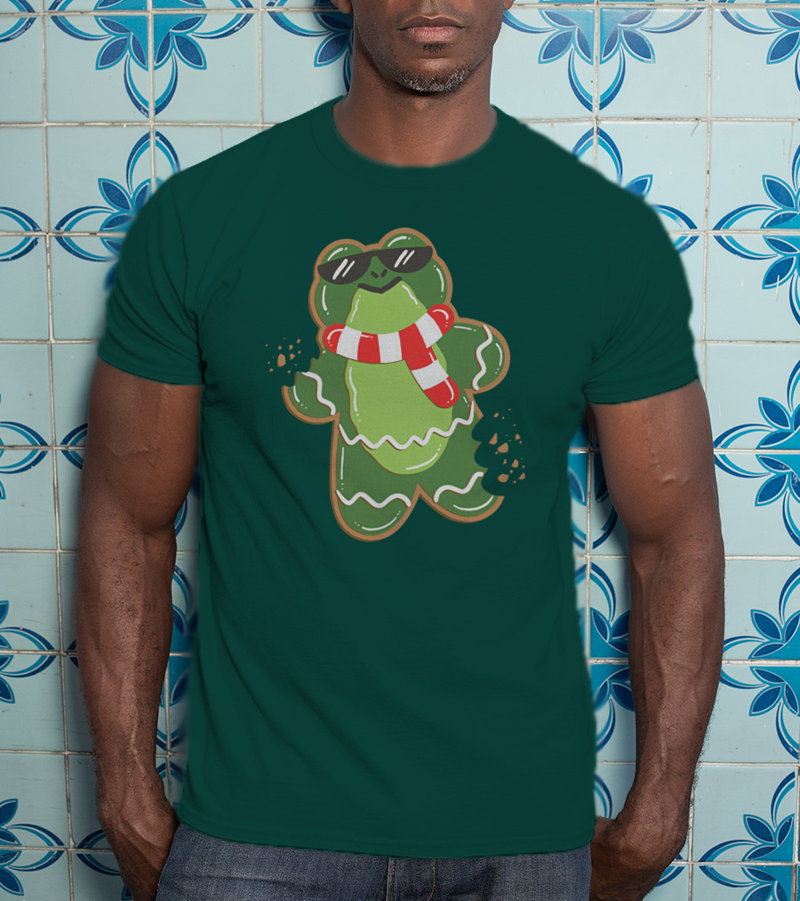 Boomerna Gingerfrog Cookie With Sunglasses And Scarf T-Shirt