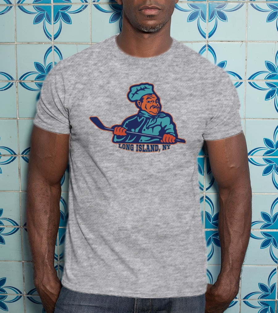 Borrelli's Hockey Long Island NY Chef With Hockey Stick T-Shirt