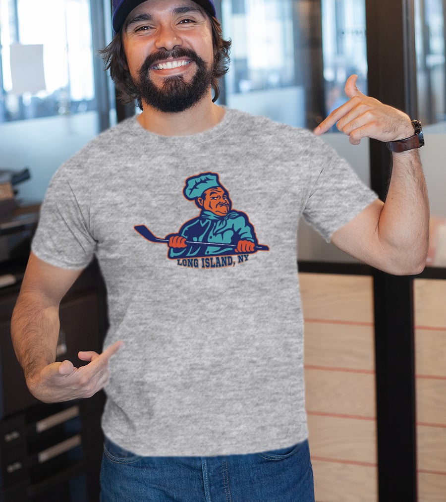 Borrelli's Hockey Long Island NY Chef With Hockey Stick T-Shirt