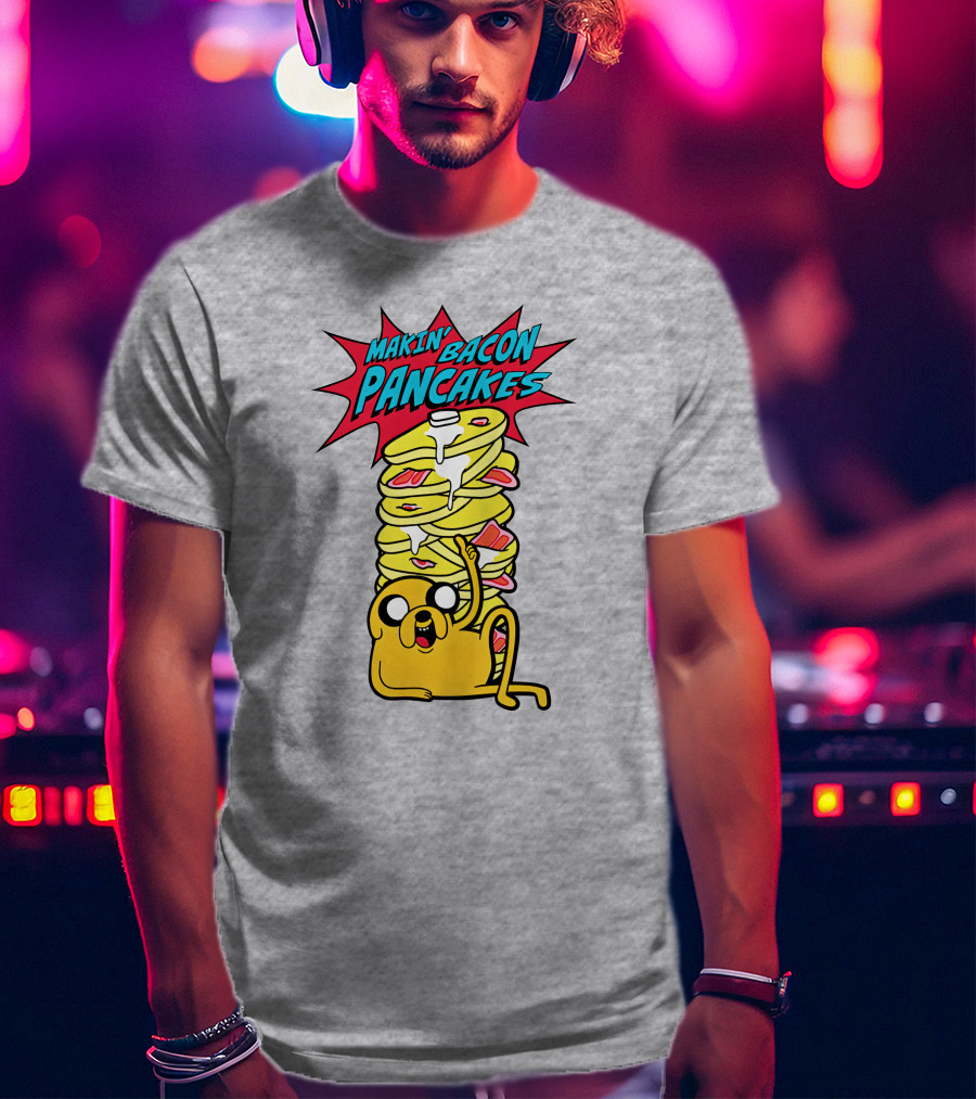 Makin' Bacon Pancakes Stack With Jake The Dog T-Shirt