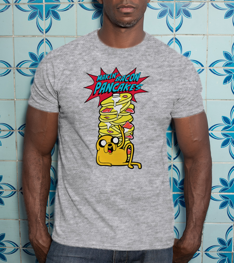 Makin' Bacon Pancakes Stack With Jake The Dog T-Shirt