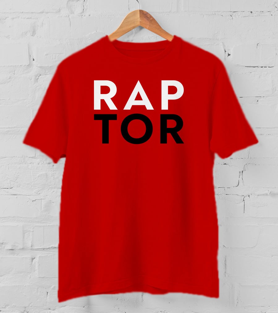 J.E. Skeets Raptor Jeskeets Raptors RAPTOR Red Black White T-Shirt