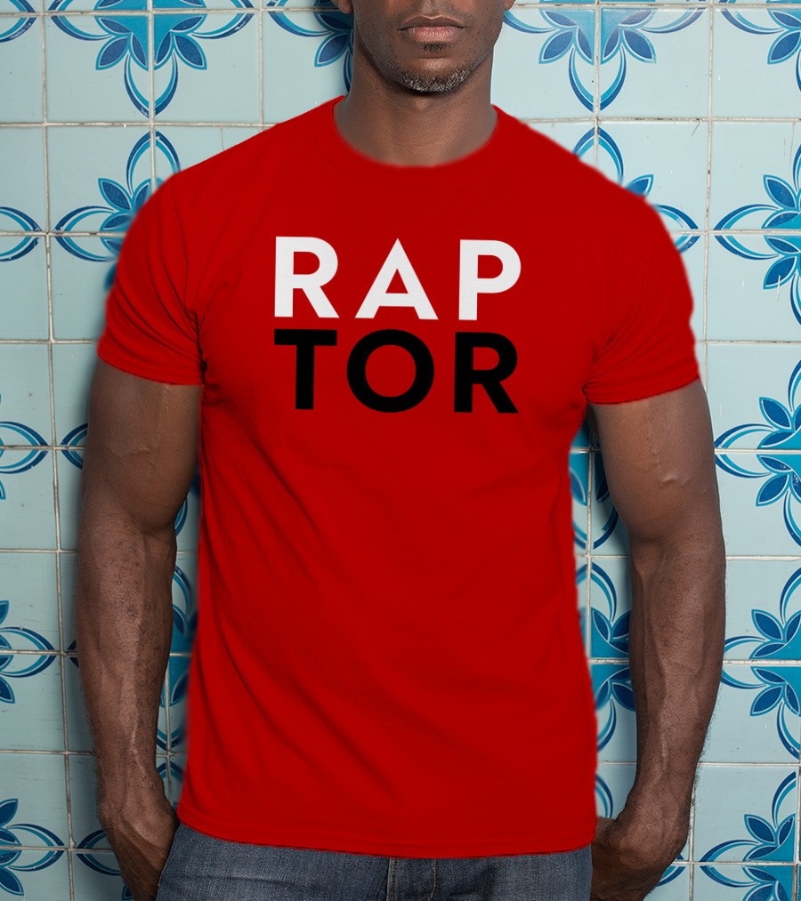 J.E. Skeets Raptor Jeskeets Raptors RAPTOR Red Black White T-Shirt